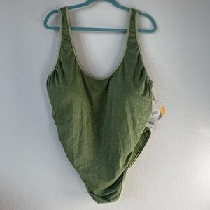 Fe Noel x Target Metallic High Leg Cheeky One Piece Swimsuit NWT